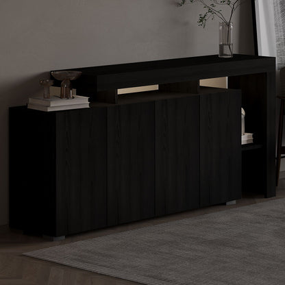 Μπουφές Wood Μαύρο 170x35x80cm | 382NRC1604
