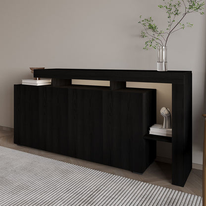 Μπουφές Wood Μαύρο 170x35x80cm | 382NRC1604