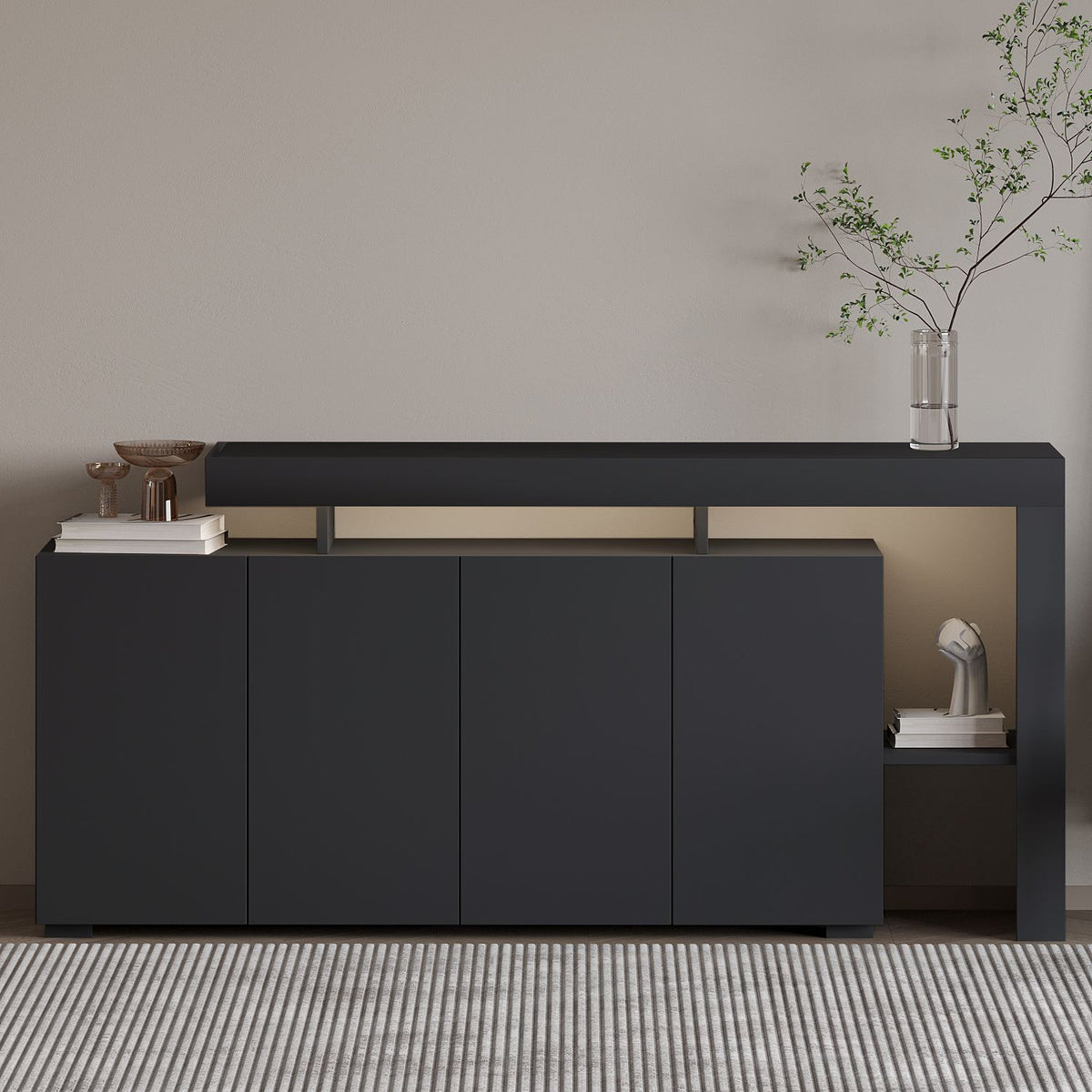 Μπουφές Ανθρακί 170x35x80cm | 382NRC1605