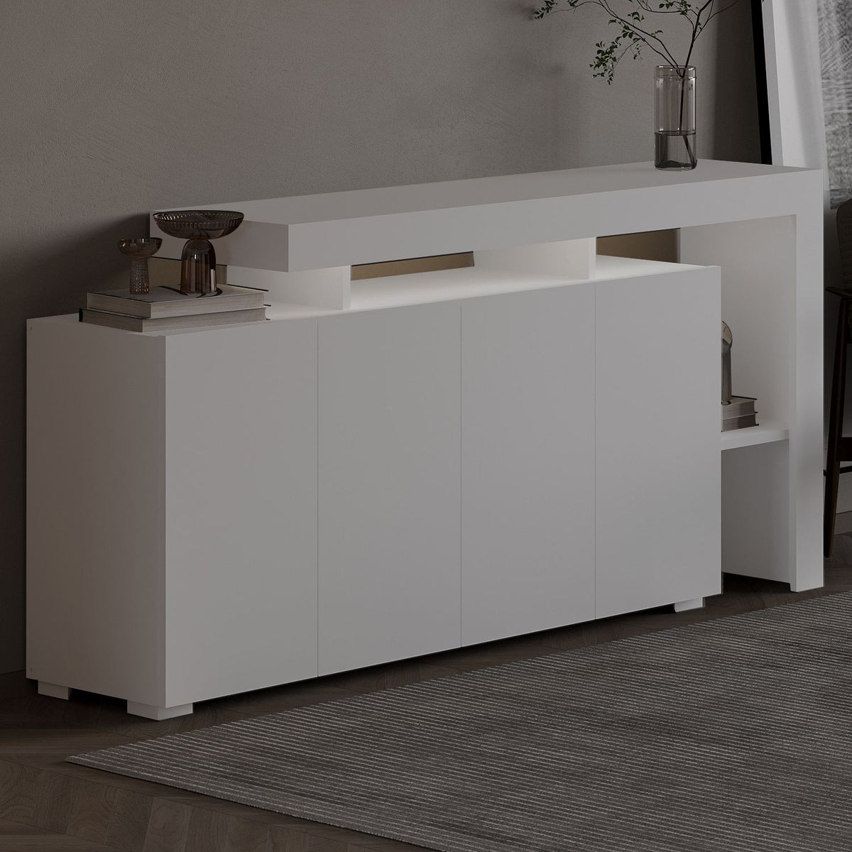 Μπουφές Λευκό 170x35x80cm | 382NRC1606