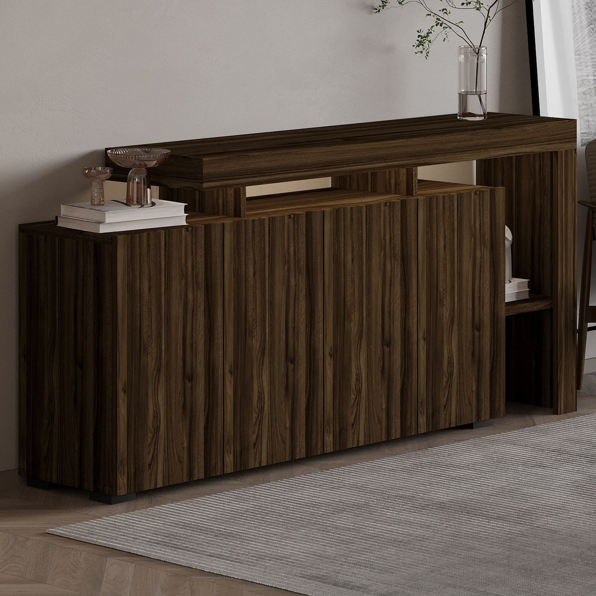 Μπουφές Καρυδί 170x35x80cm | 382NRC1607