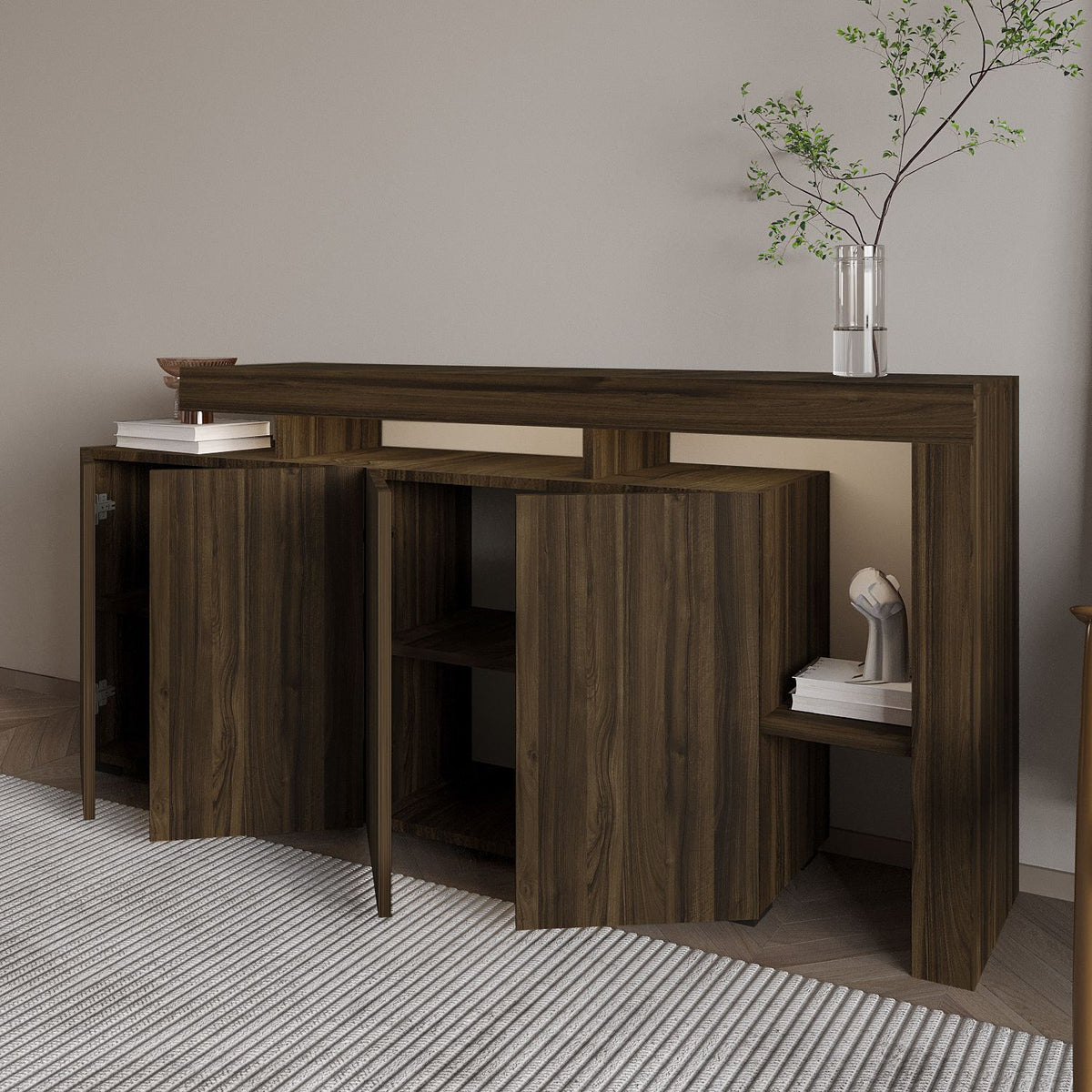 Μπουφές Καρυδί 170x35x80cm | 382NRC1607