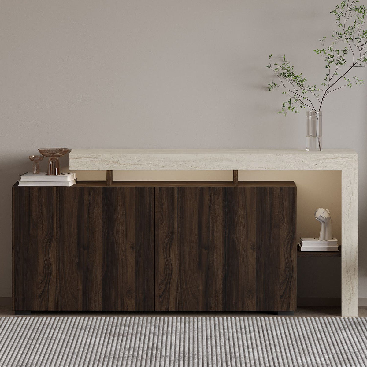 Μπουφές Τραβερτίνη
Καρυδί 170x35x80cm | 382NRC1609