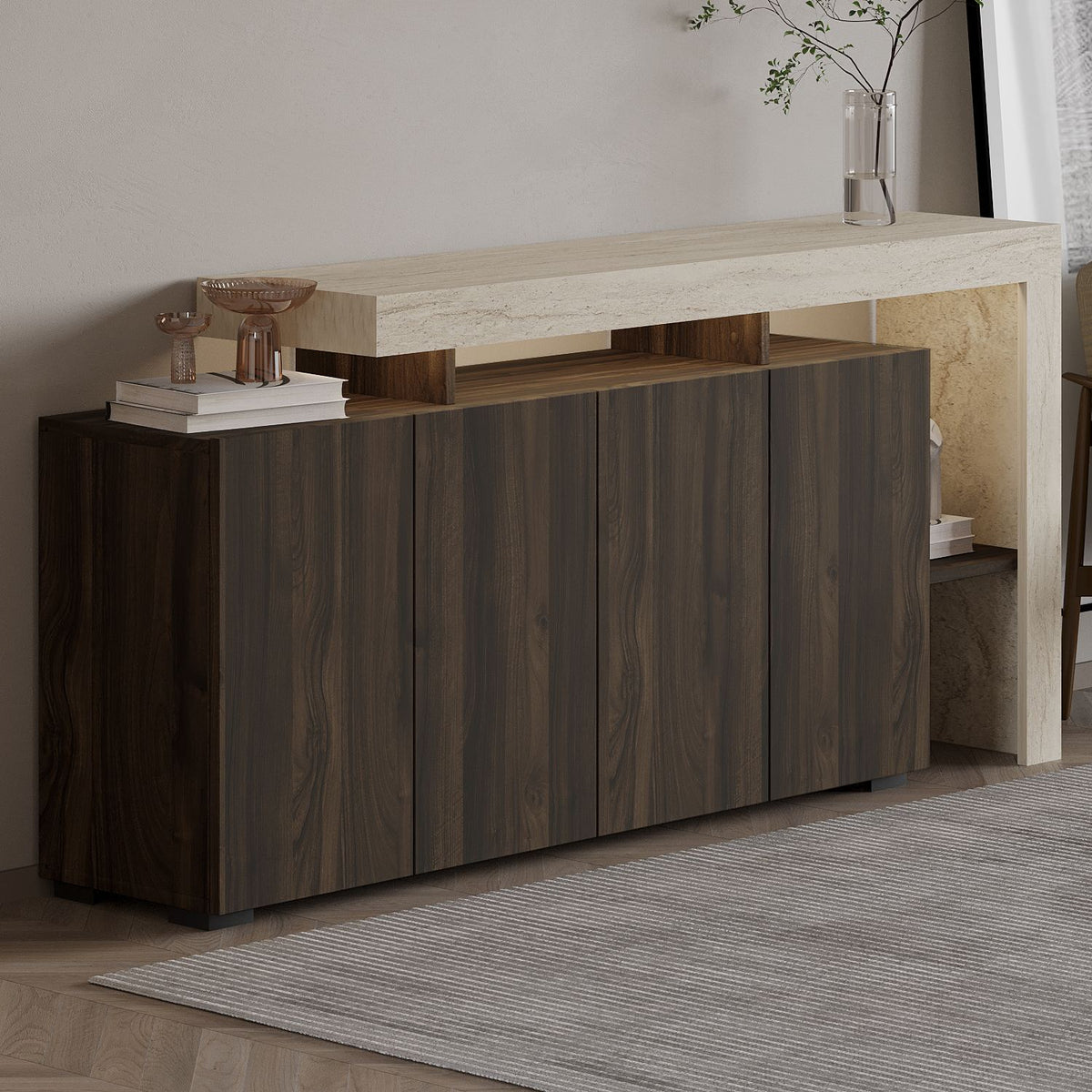 Μπουφές Τραβερτίνη
Καρυδί 170x35x80cm | 382NRC1609
