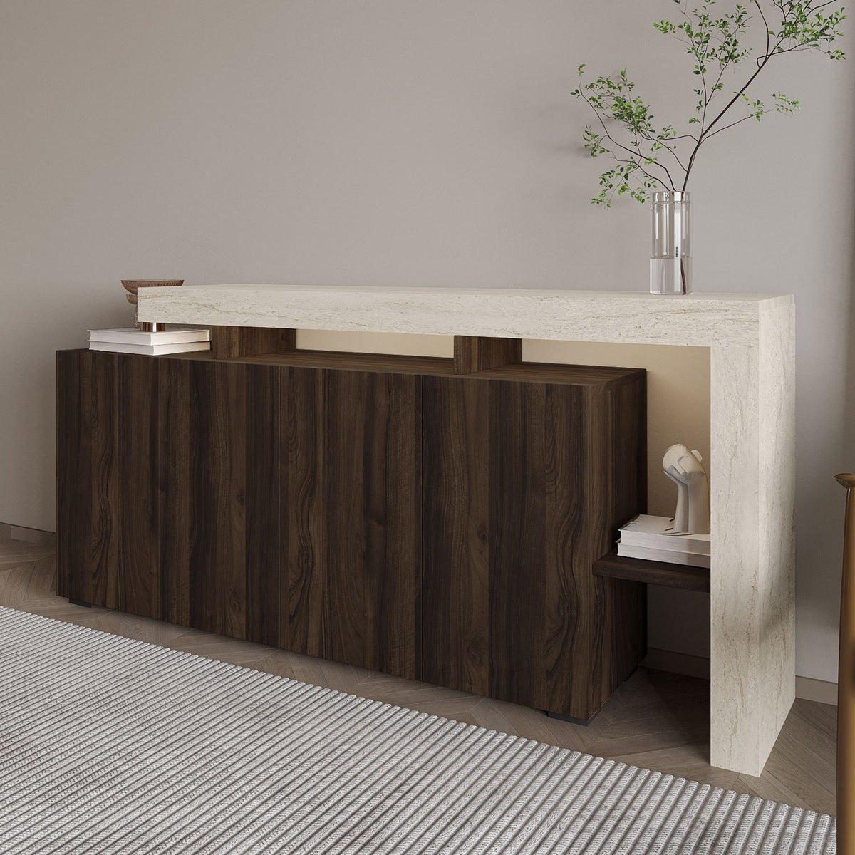 Μπουφές Τραβερτίνη
Καρυδί 170x35x80cm | 382NRC1609