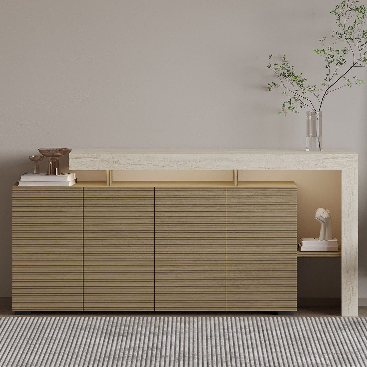 Μπουφές Τραβερτίνη
Warm Δρυς 170x35x80cm | 382NRC1610