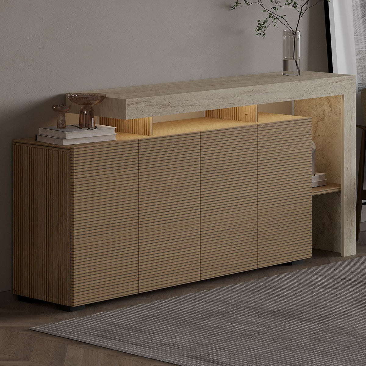 Μπουφές Τραβερτίνη
Warm Δρυς 170x35x80cm | 382NRC1610