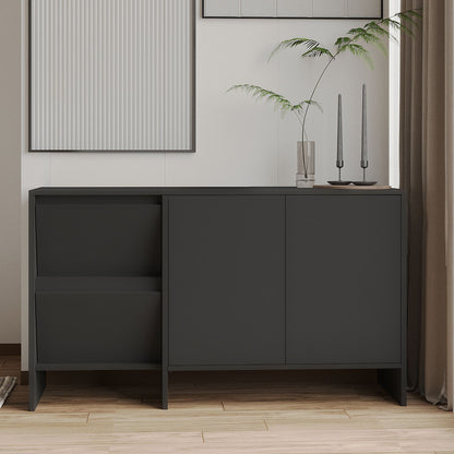 Μπουφές Ανθρακί 130x44x81,8cm | 382NRC1614