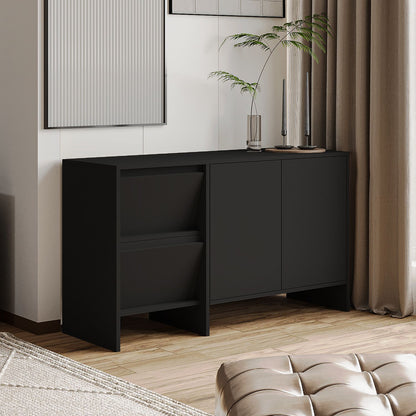 Μπουφές Μαύρο 130x44x81,8cm | 382NRC1615