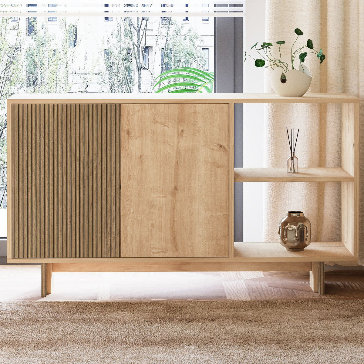 Μπουφές Warm Δρυς
Sapphire Δρυς 140x35x80cm | 382NRC1616