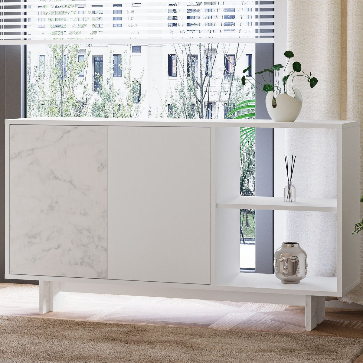 Μπουφές Λευκό
Μάρμαρο 140x35x80cm | 382NRC1617