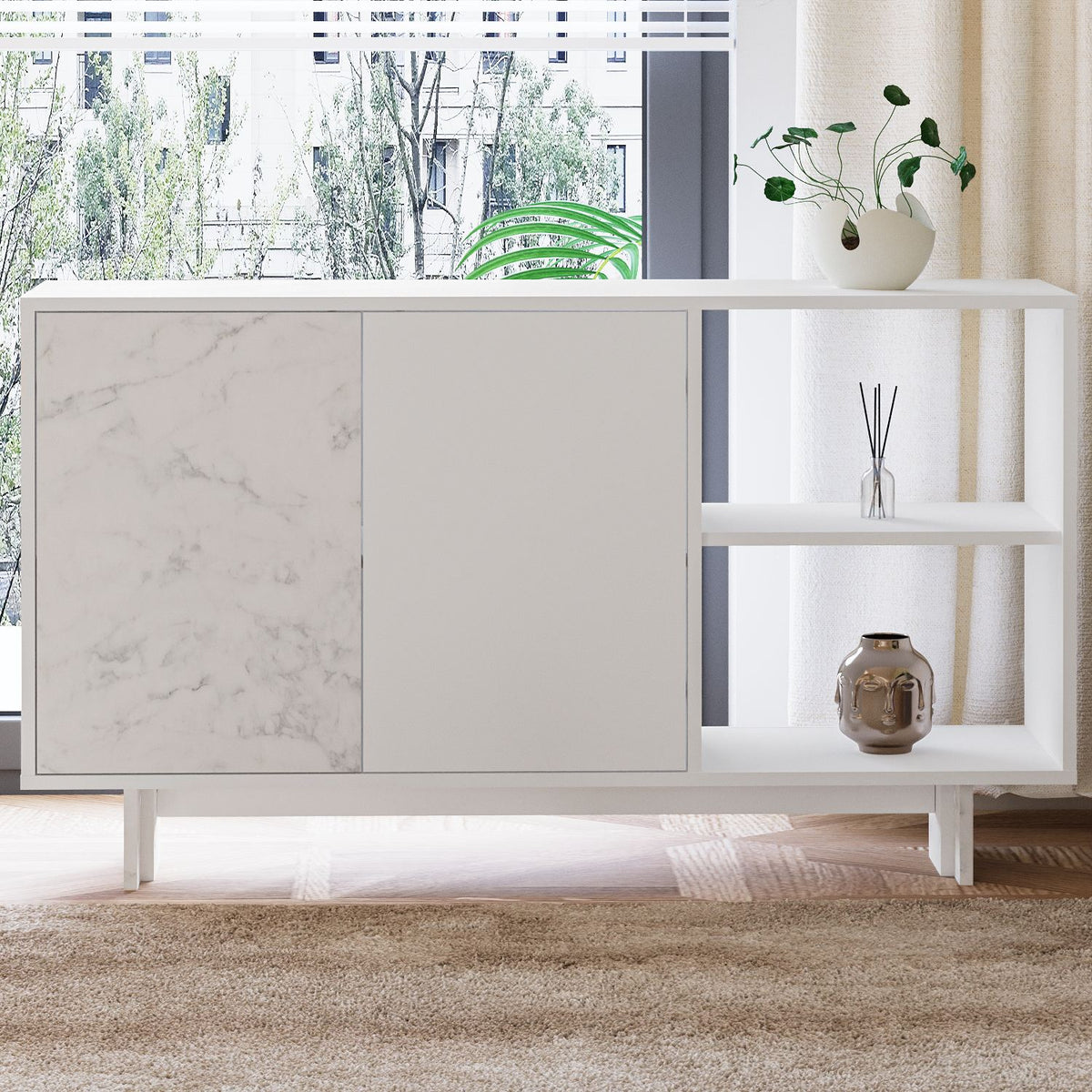 Μπουφές Λευκό
Μάρμαρο 140x35x80cm | 382NRC1617