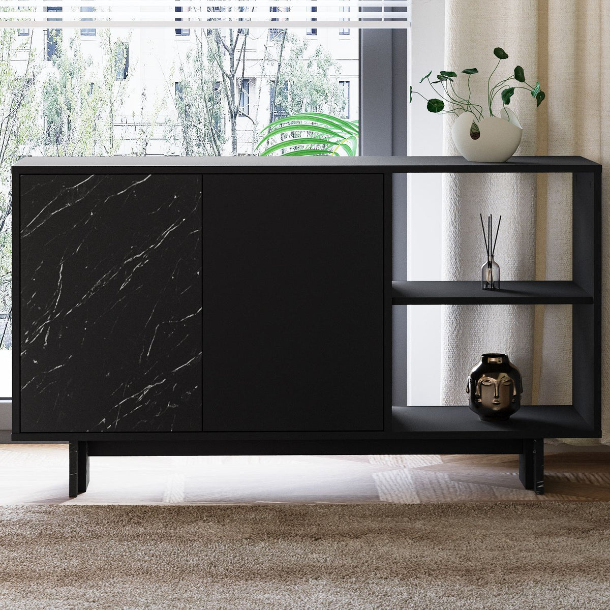 Μπουφές Μαύρο
Μάρμαρο 140x35x80cm | 382NRC1618