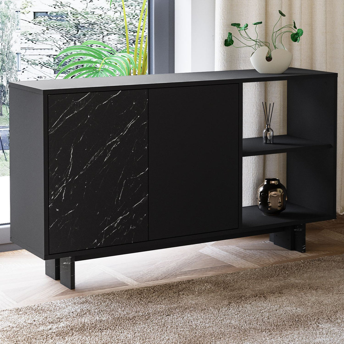 Μπουφές Μαύρο
Μάρμαρο 140x35x80cm | 382NRC1618