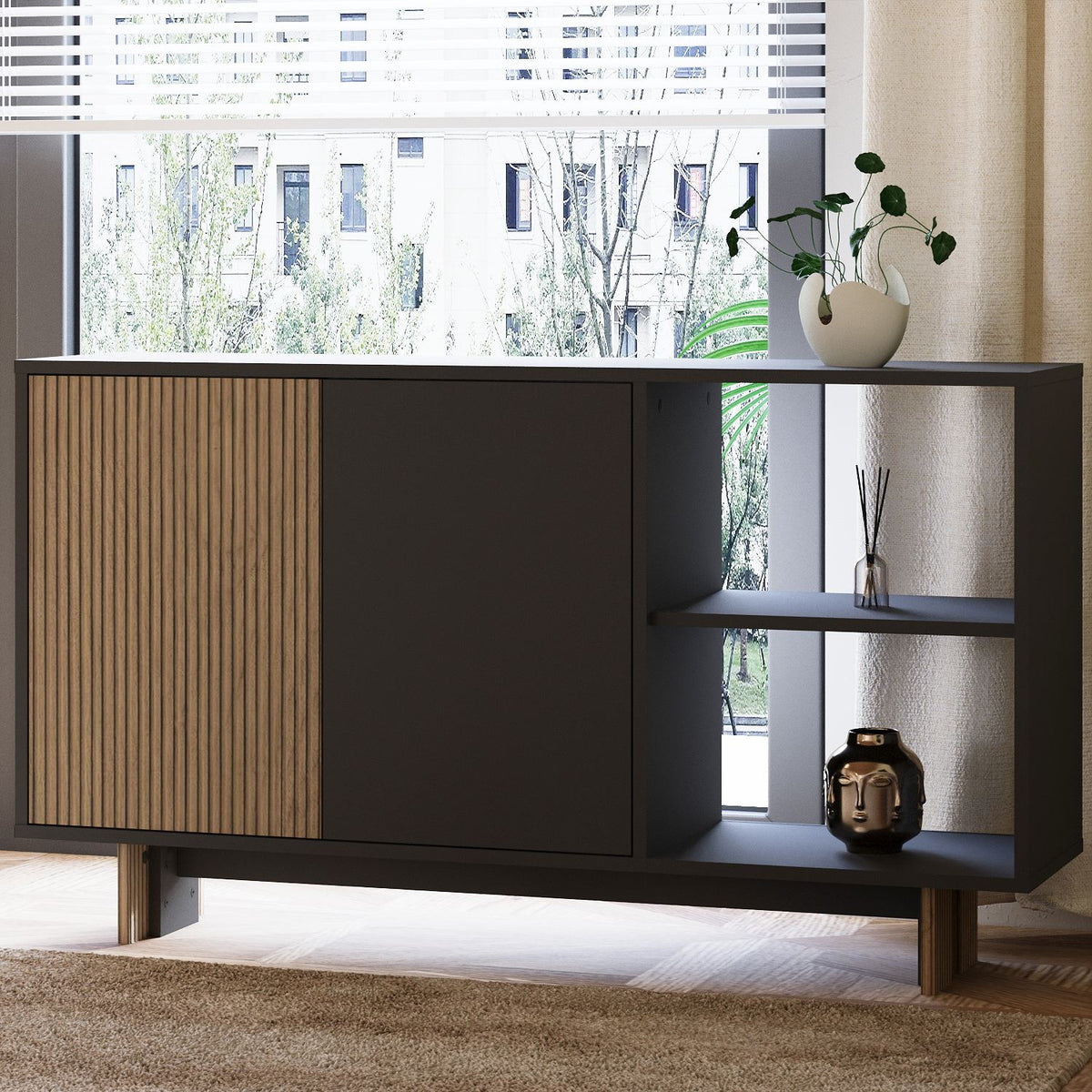 Μπουφές Warm Δρυς
Ανθρακί 140x35x80cm | 382NRC1620