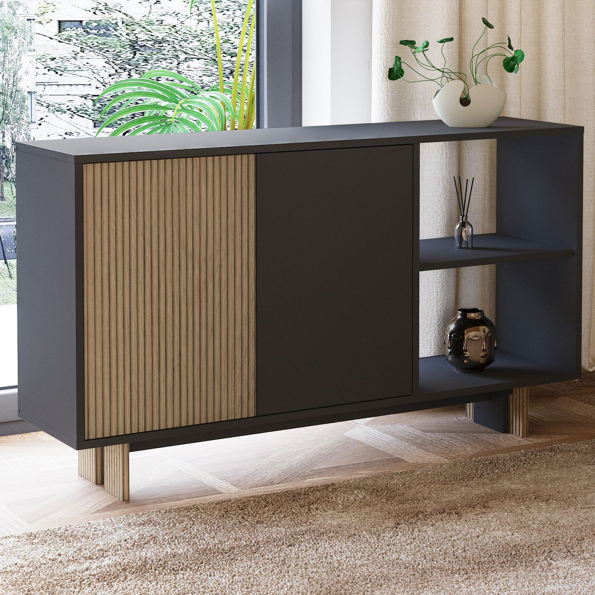 Μπουφές Warm Δρυς
Ανθρακί 140x35x80cm | 382NRC1620