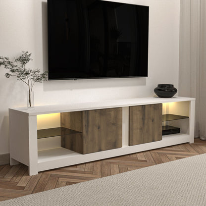 Έπιπλο Τηλεόρασης TV Βάση Σύνθεση Λευκό Δρυς | 382NRC2524