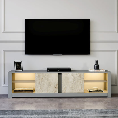 Έπιπλο Τηλεόρασης TV Βάση Σύνθεση Γκρι Travertine | 382NRC2526