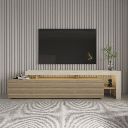 Έπιπλο Τηλεόρασης TV Βάση Σύνθεση Travertine Warm Δρυς | 382NRC2533