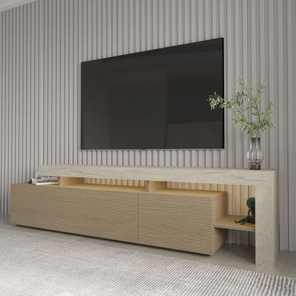 Έπιπλο Τηλεόρασης TV Βάση Σύνθεση Travertine Warm Δρυς | 382NRC2533