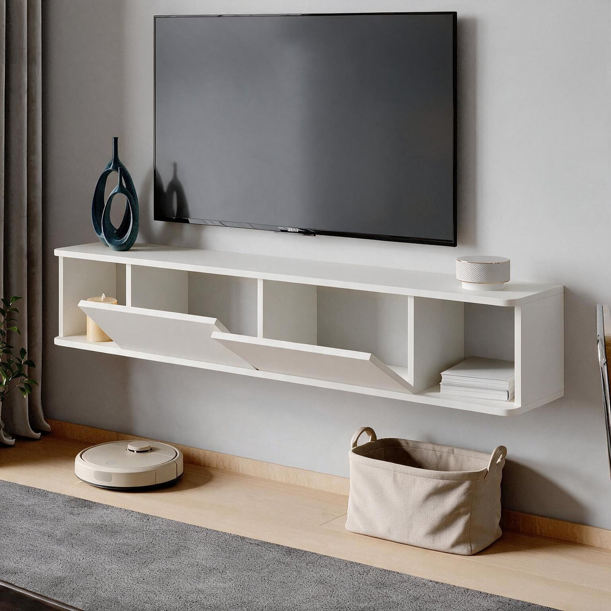 Έπιπλο Τηλεόρασης 160 × 29 × 29 Λευκό 382NRC3232