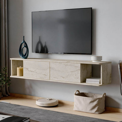 Έπιπλο Τηλεόρασης 160 × 29 × 29 Τραβερτίνη 382NRC3234