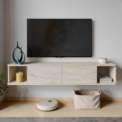 Έπιπλο Τηλεόρασης 160 × 29 × 29 Τραβερτίνη 382NRC3234