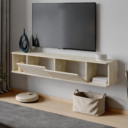 Έπιπλο Τηλεόρασης 160 × 29 × 29 Τραβερτίνη 382NRC3234