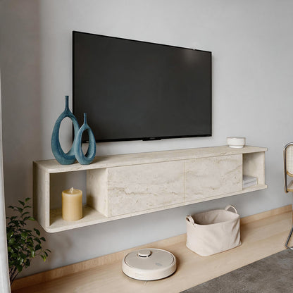 Έπιπλο Τηλεόρασης 160 × 29 × 29 Τραβερτίνη 382NRC3234