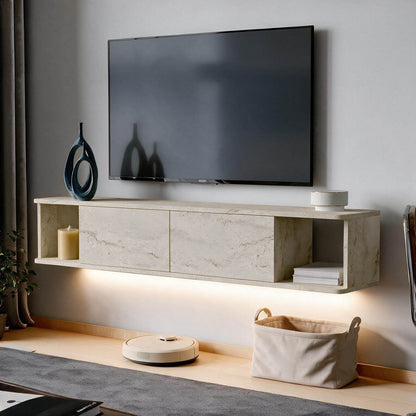 Έπιπλο Τηλεόρασης 160 × 29 × 29 Τραβερτίνη 382NRC3238