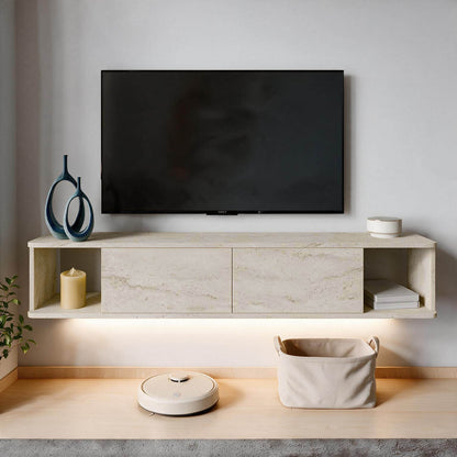 Έπιπλο Τηλεόρασης 160 × 29 × 29 Τραβερτίνη 382NRC3238