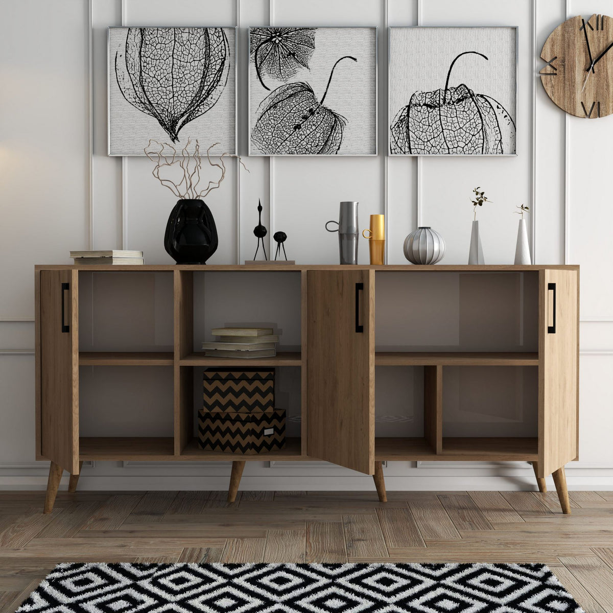 Μπουφές Δρυς 180x45x80cm | 389MZA2205