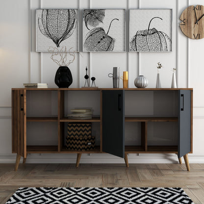 Μπουφές Καρυδί
Ανθρακί 180x45x80cm | 389MZA2206