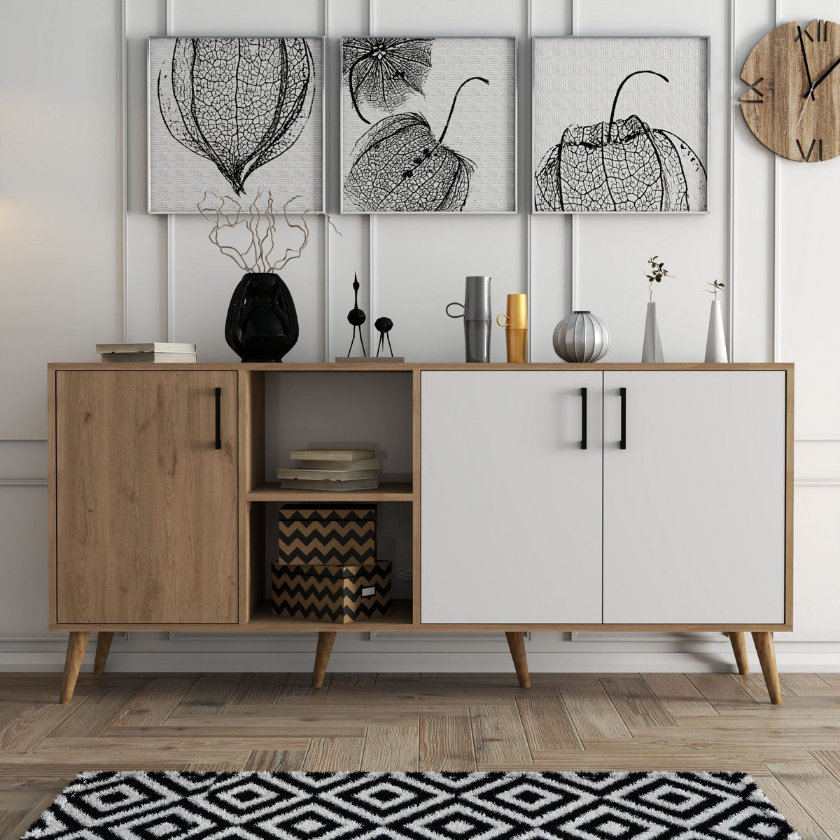 Μπουφές Δρυς
Λευκό 180x45x80cm | 389MZA2208