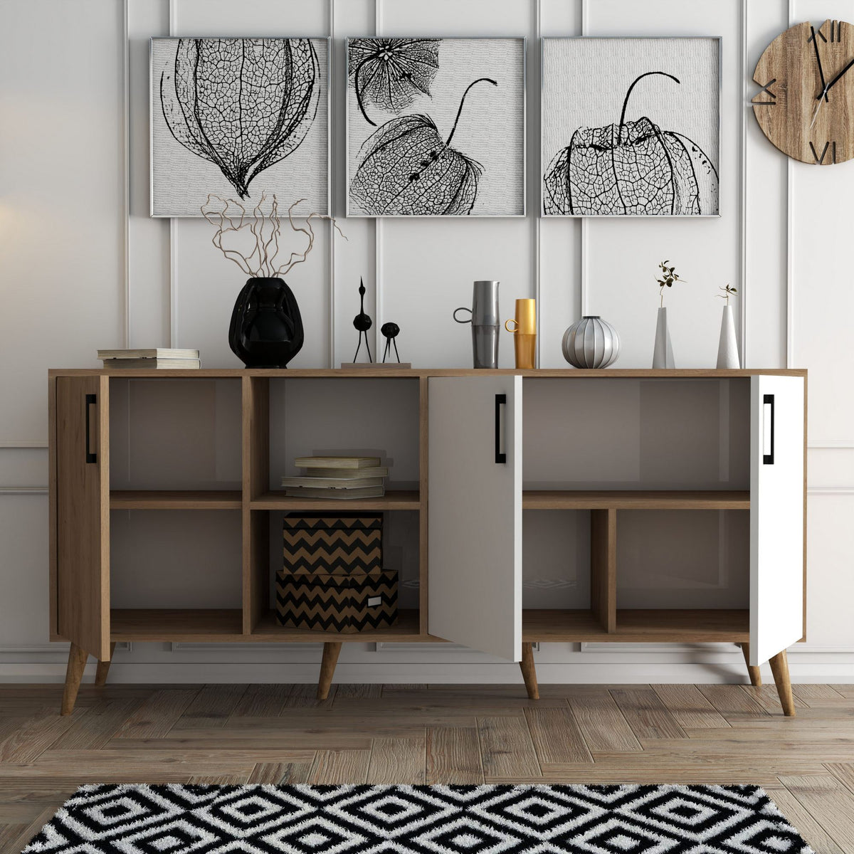 Μπουφές Δρυς
Λευκό 180x45x80cm | 389MZA2208