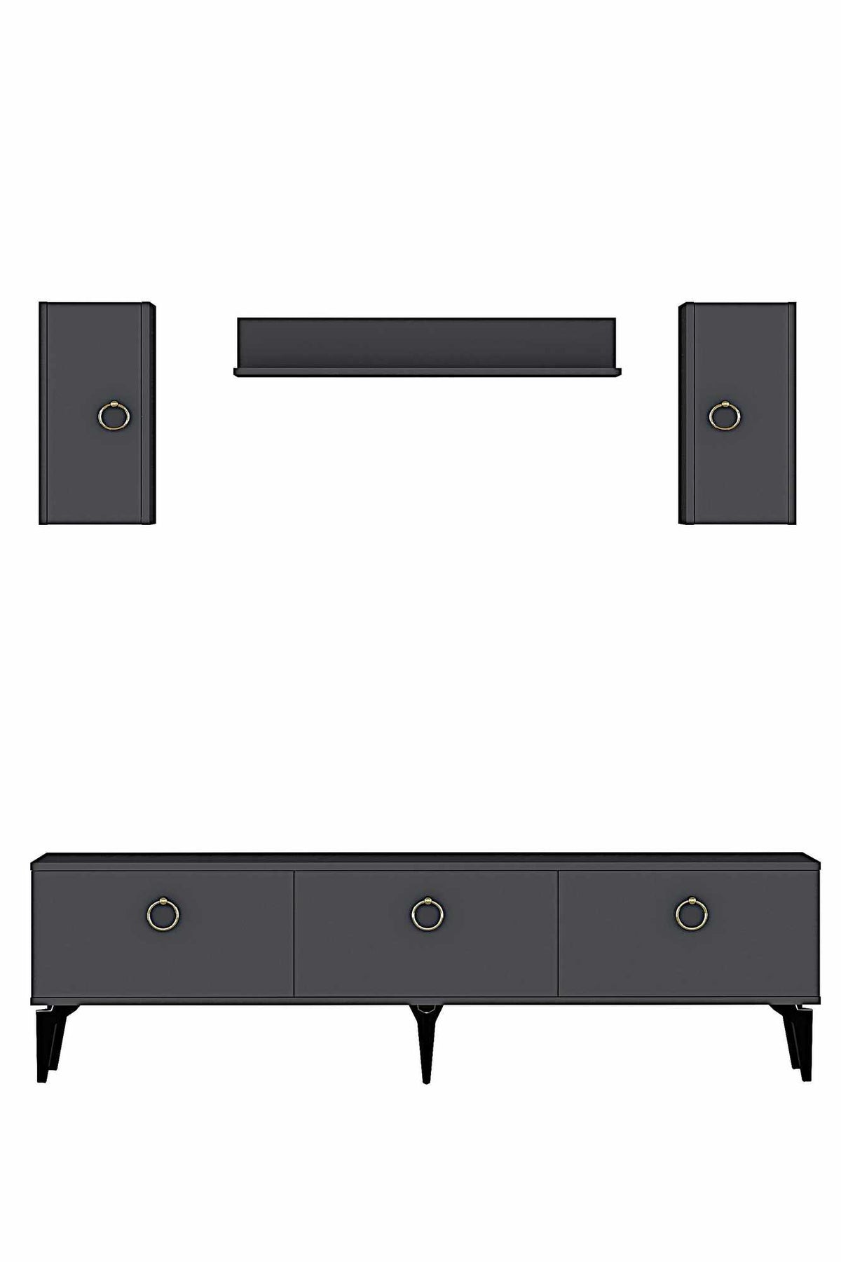 Σύνθεση Τηλεόρασης 180 × 41 × 30 Ανθρακί 392STN1241