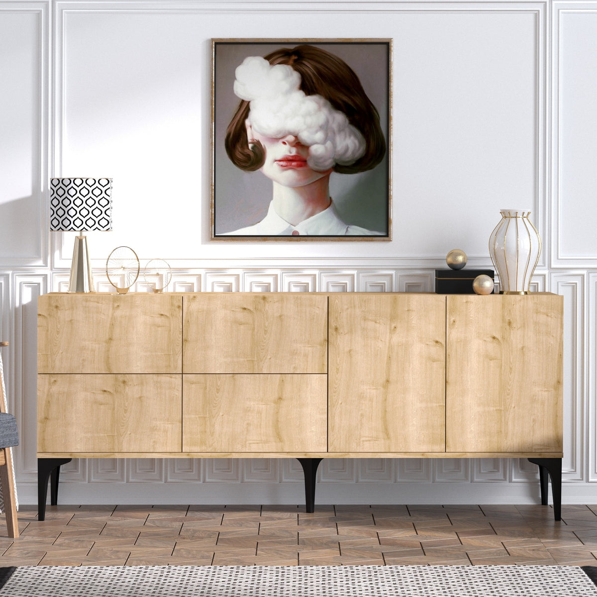 Μπουφές Sapphire Δρυς 180x40x80cm | 393MRD1118