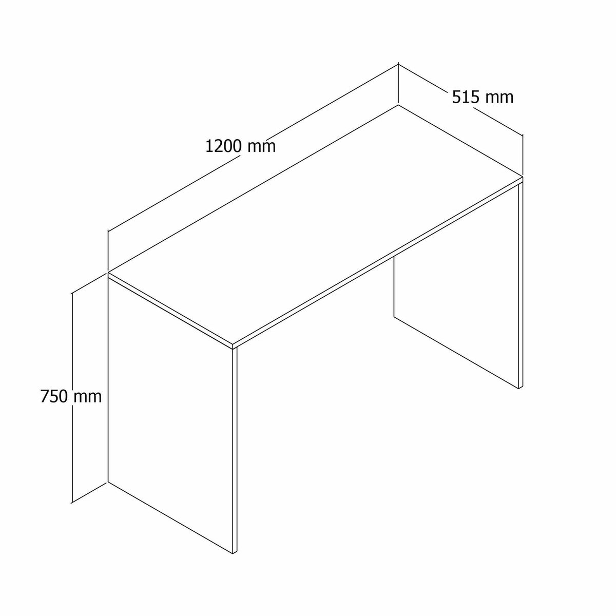 Γραφείο 120x51,5x75 εκ. Λευκό 411ACV1170