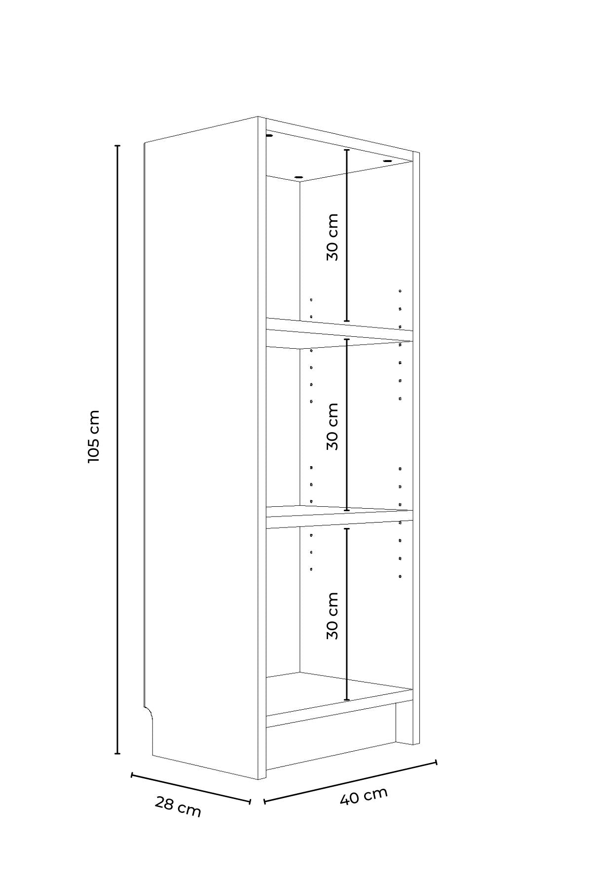 Βιβλιοθήκη 40 × 28 × 105 εκ. Λευκό GR462MSR1401