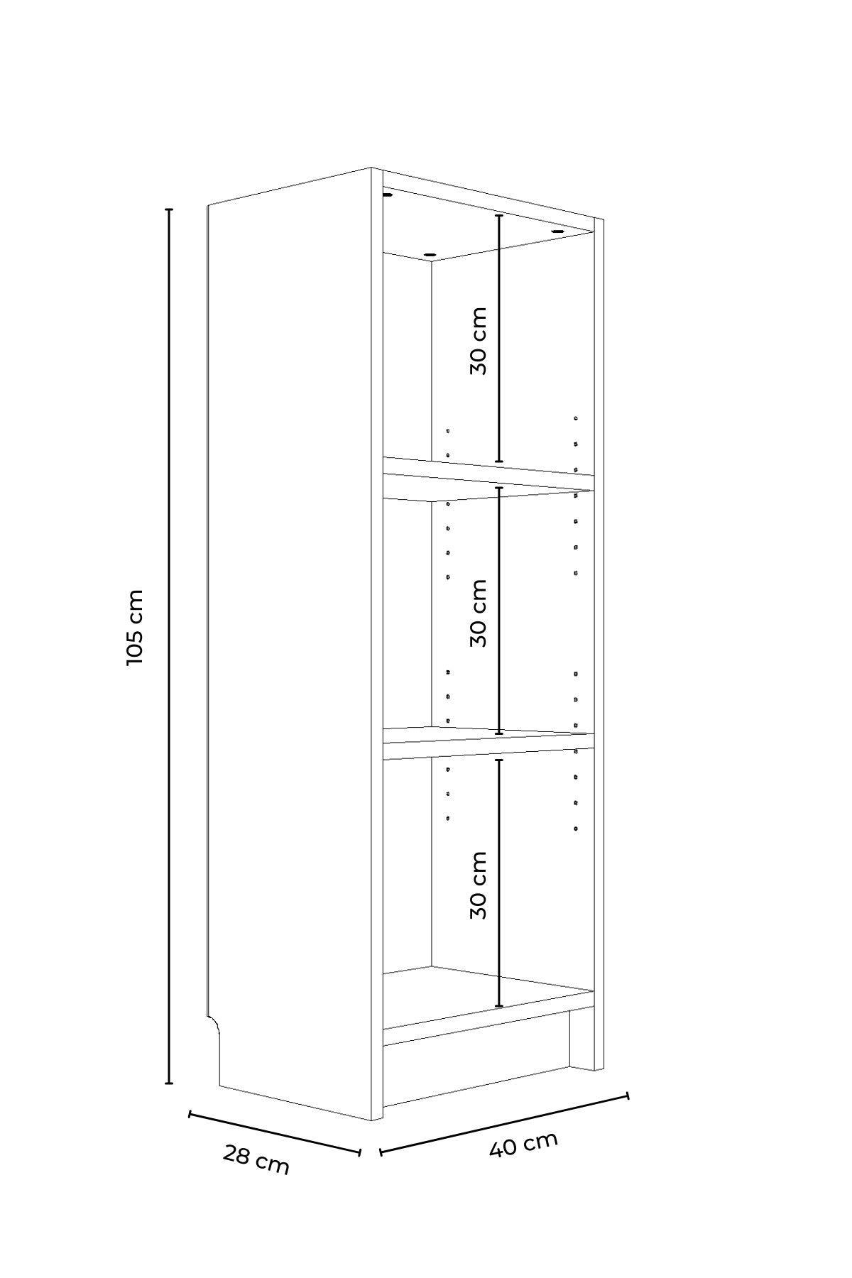 Βιβλιοθήκη Δρυς Sonomo 40x105x28 εκ 462MSR1408