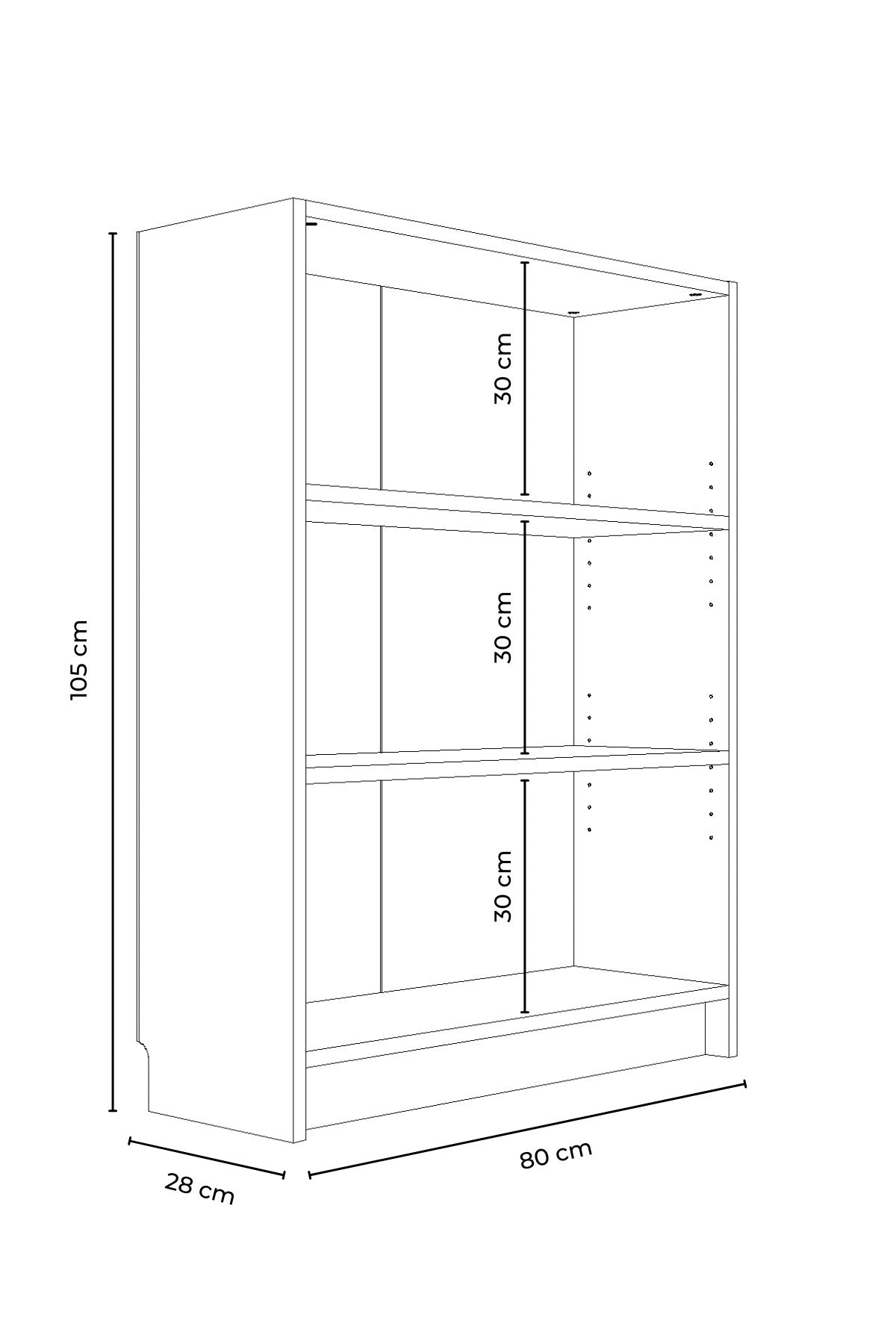 Βιβλιοθήκη Ανθρακί 80x105x28 εκ 462MSR1410