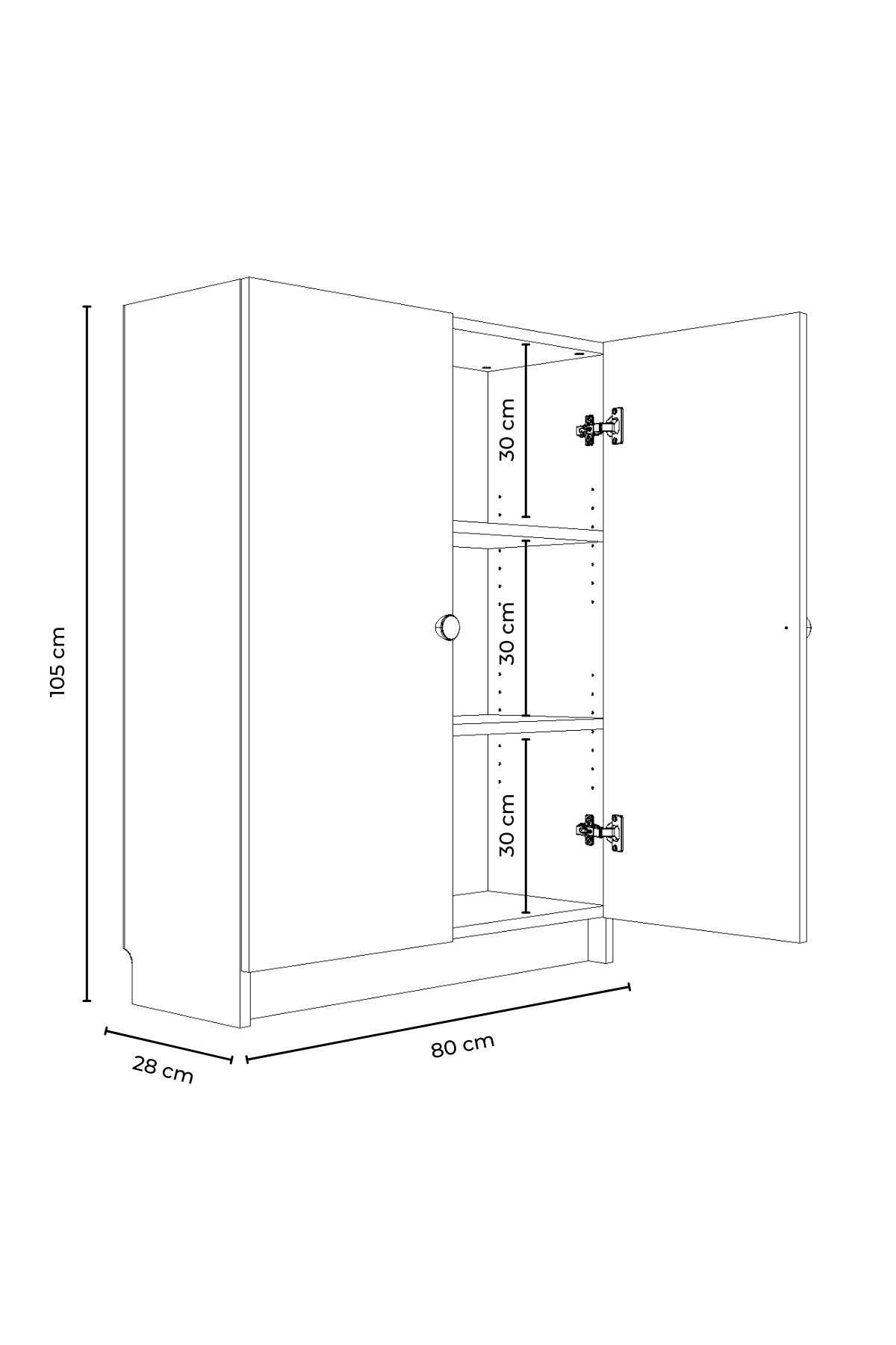 Βιβλιοθήκη Ανθρακί 80x105x28 εκ 462MSR1412