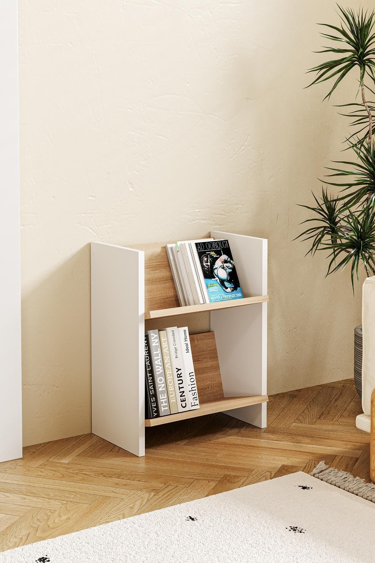 Βιβλιοθήκη Δρυς Sonomo Λευκό 44x55x25 εκ 462MSR1420