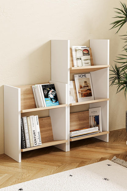 Βιβλιοθήκη Δρυς Sonomo Λευκό 44x55x25 εκ 462MSR1420