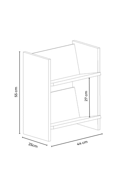 Βιβλιοθήκη Δρυς Sonomo Λευκό 44x55x25 εκ 462MSR1420