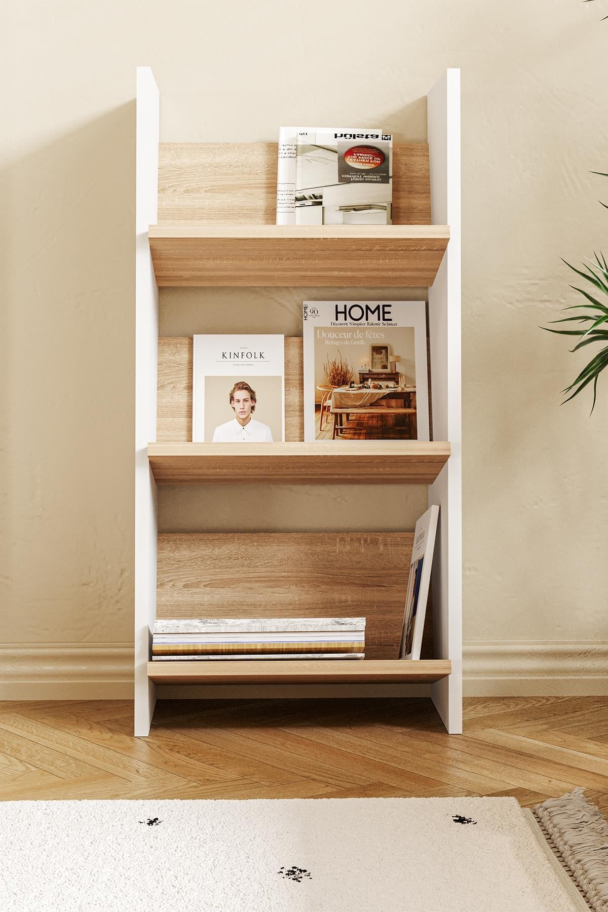 Βιβλιοθήκη Δρυς Sonomo Λευκό 44x90x25 εκ 462MSR1421