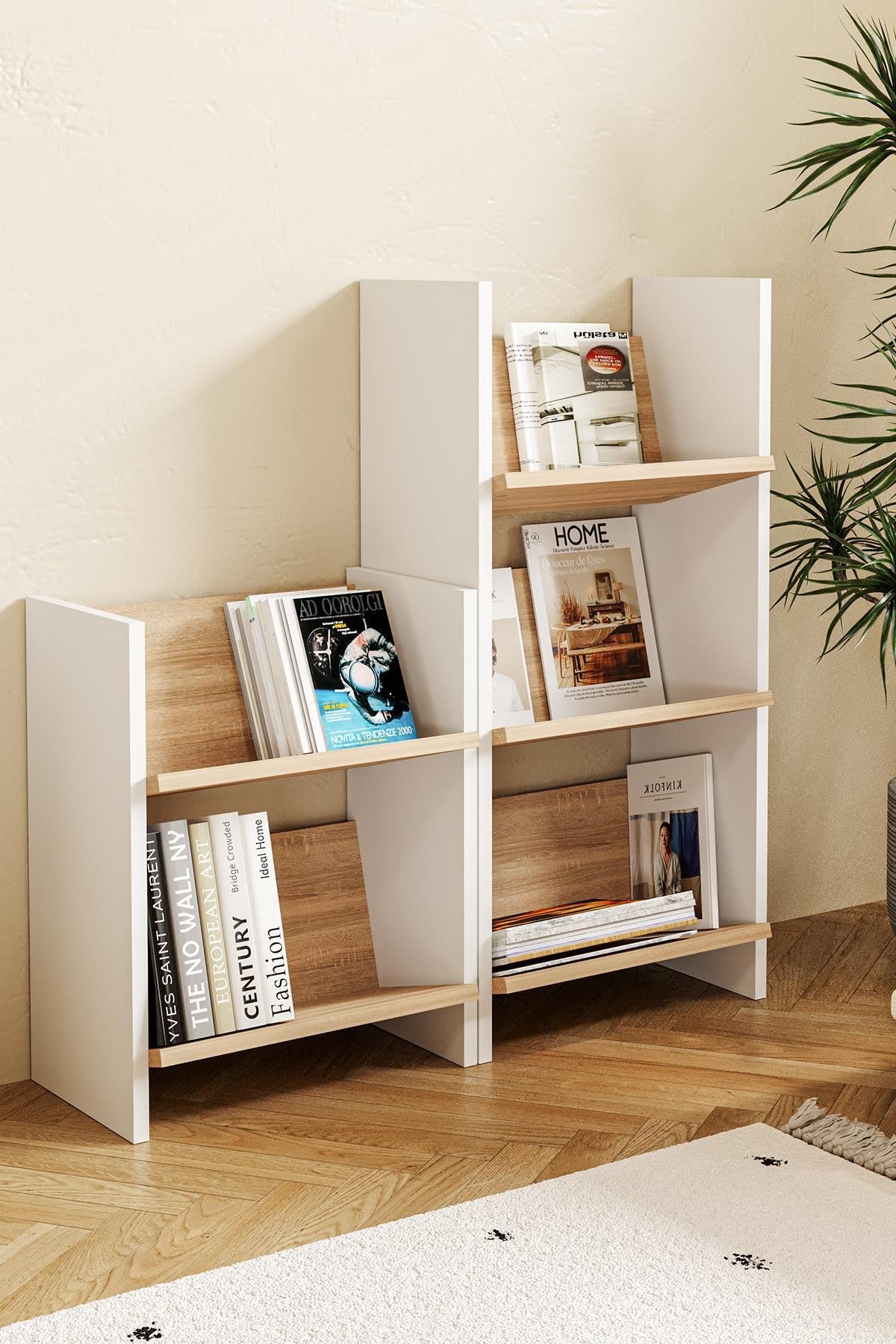 Βιβλιοθήκη Δρυς Sonomo Λευκό 44x90x25 εκ 462MSR1421