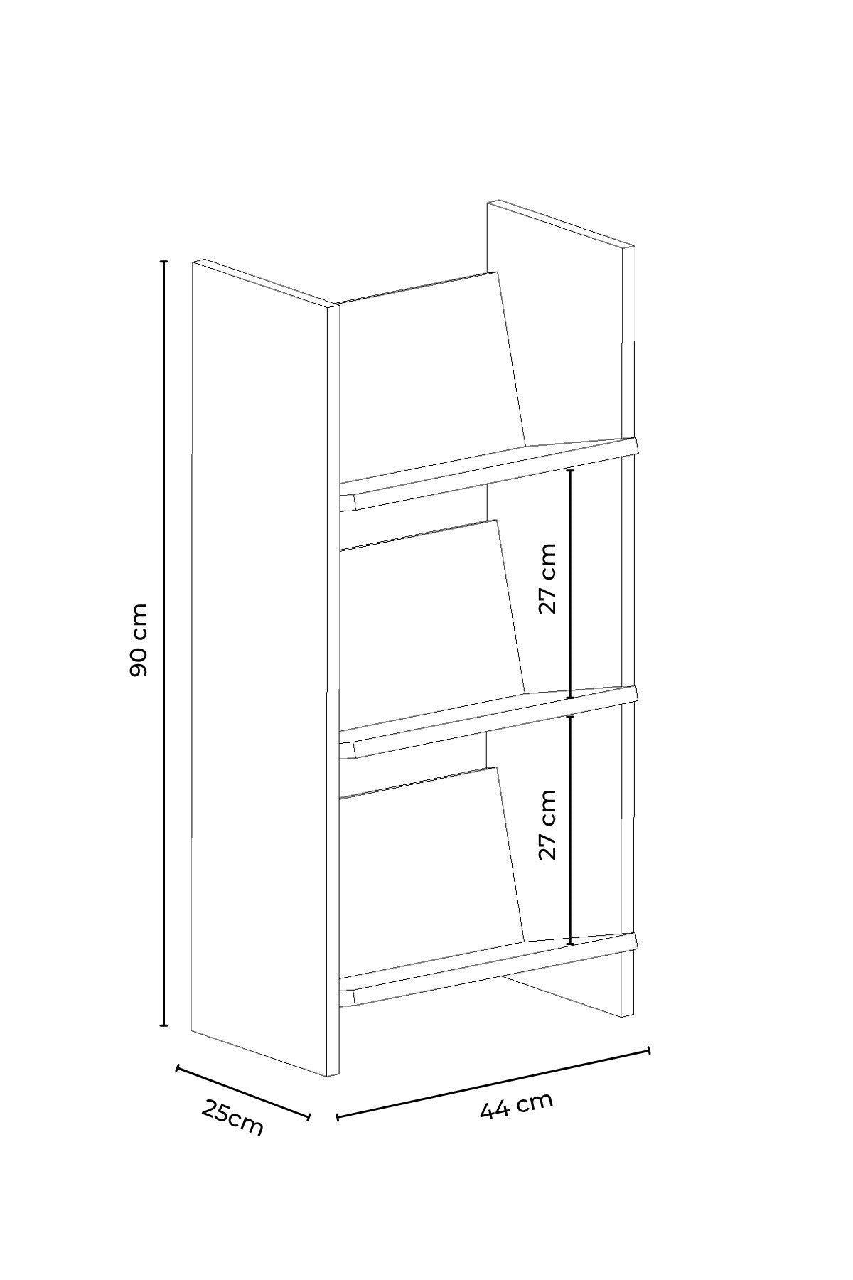 Βιβλιοθήκη Δρυς Sonomo Λευκό 44x90x25 εκ 462MSR1421