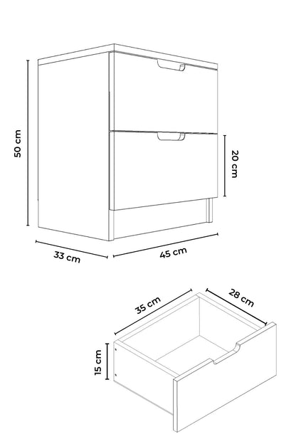 Κομοδίνο Βοηθητικό Τραπεζάκι 50x55x14 εκ. | 462MSR1605