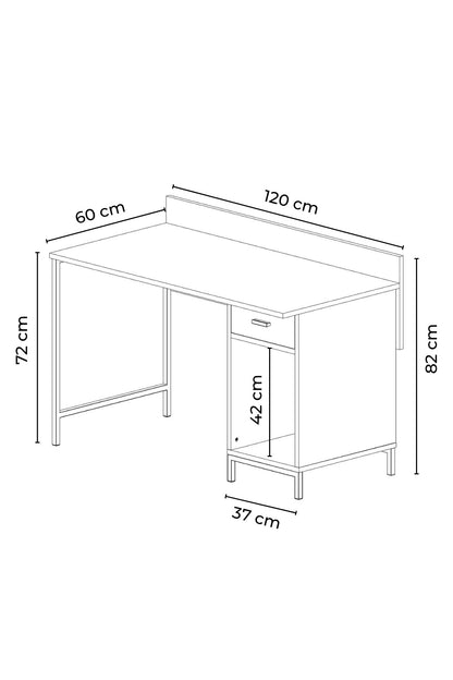 Γραφείο 120x60x82 εκ. Ανθρακί 462MSR2309